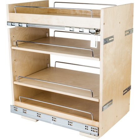 HARDWARE RESOURCES 14" "No Wiggle" Base Cabinet Soft-close Pullout, Pre-Assembled BPO2-14SC